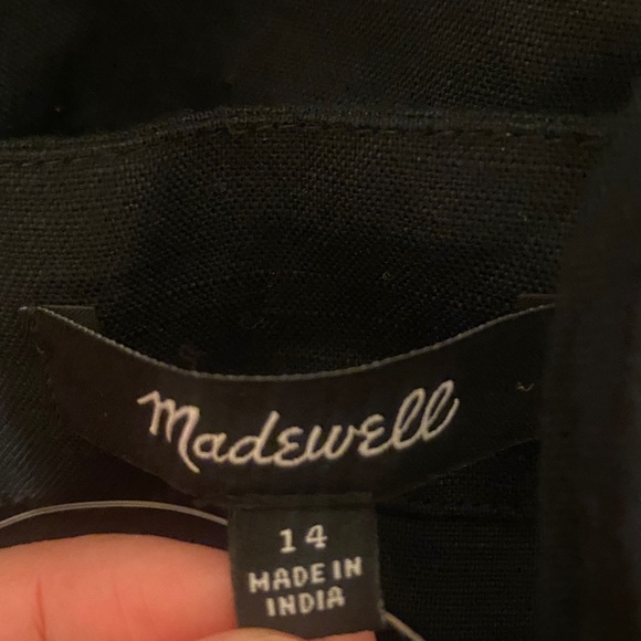 Madewell Linen Blend Sleeveless Romper With Tie - Picture 5 of 6